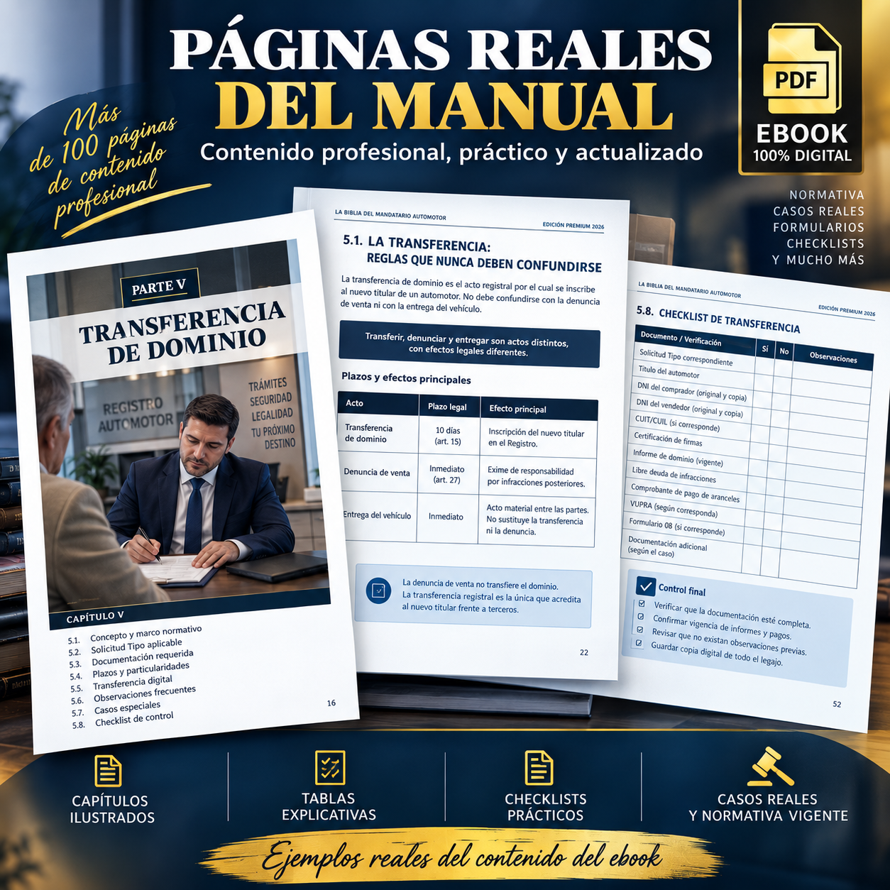 Presentación de páginas reales de producto editorial digital